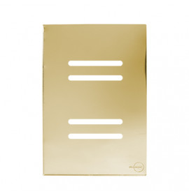Placa p/ 4 Interruptores (Especial) 4x2 -  Novara Glass Dourado